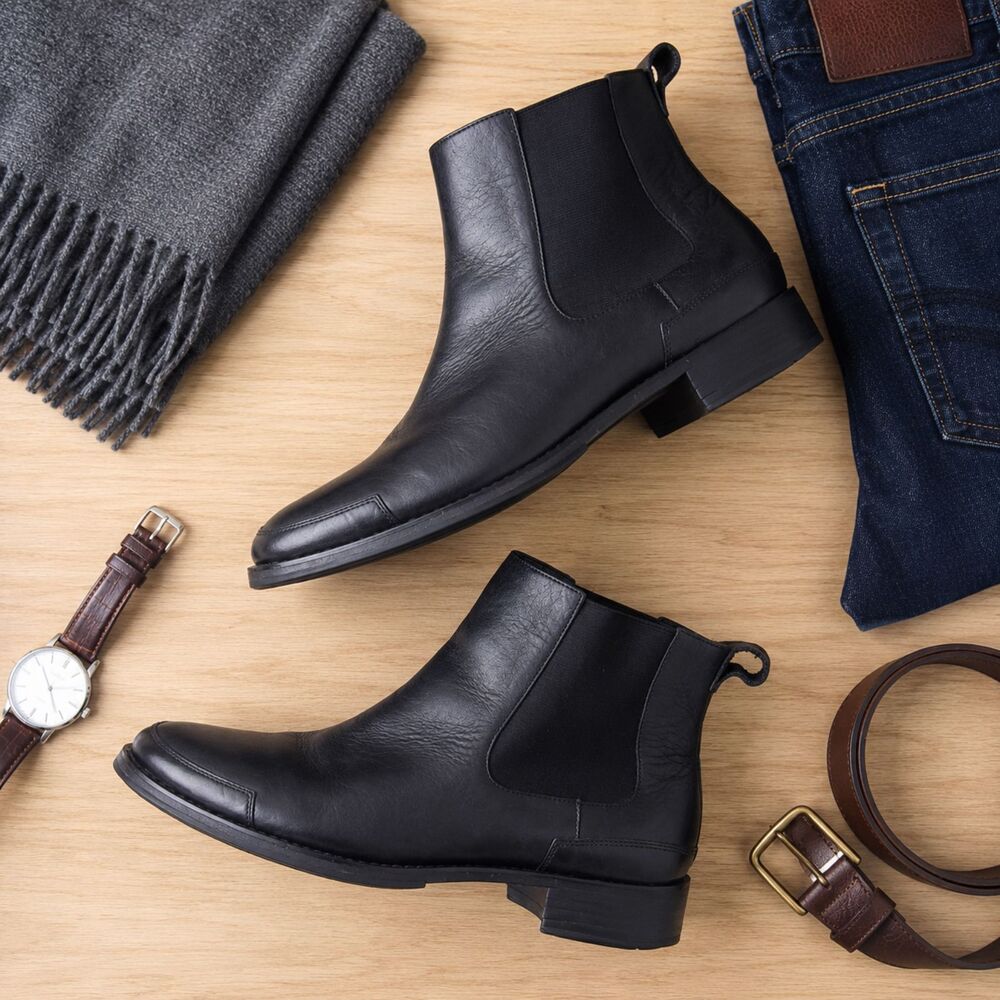 Cole Haan Air Brentley II Chelsea Boots Black Mens 11.5 Pull On Dress Shoe